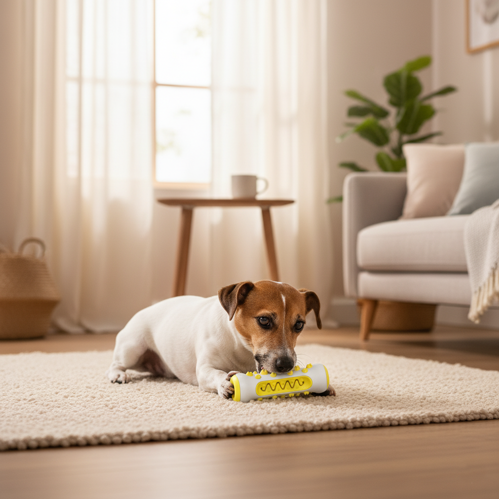 Pet Toothbrush & Chew Toy Hybrid